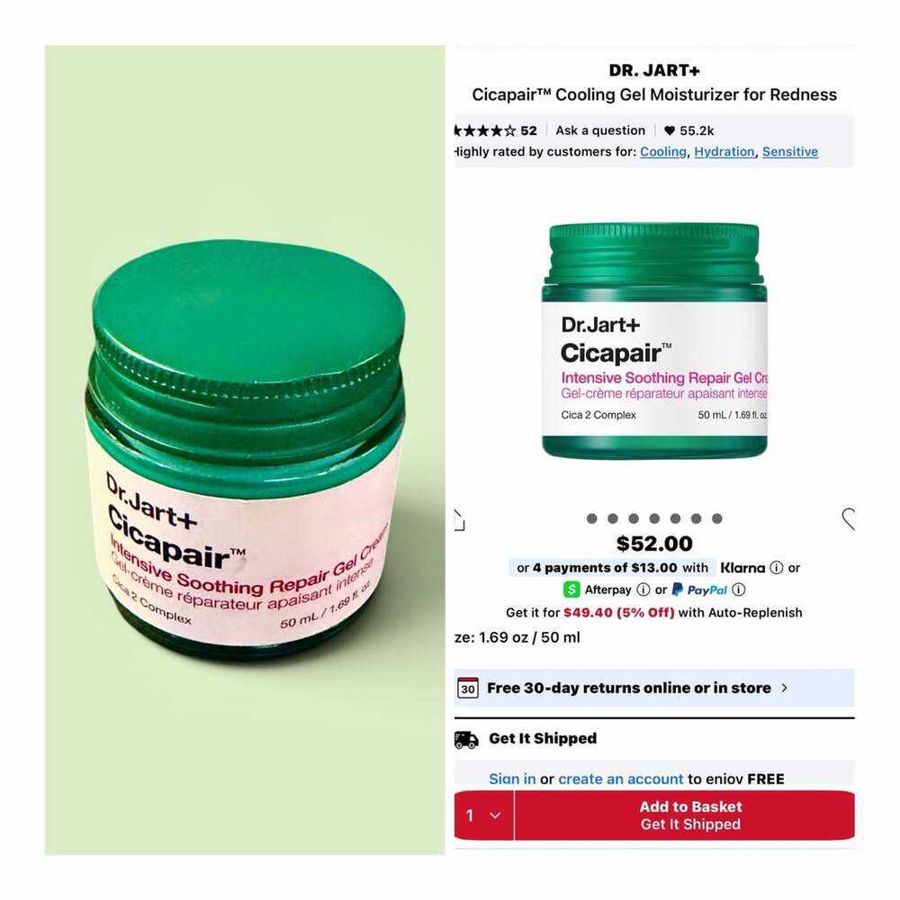 Dr. Jart+ Cicapair™ Tiger Grass Calming Gel Cream